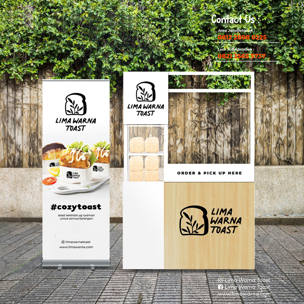 booth lima warna toast keren